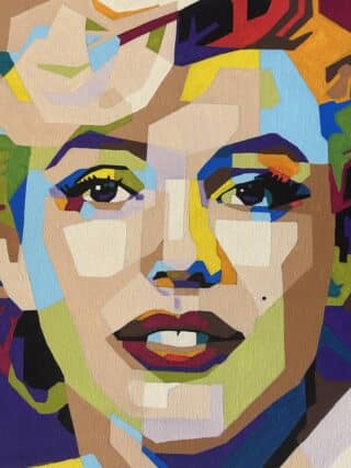 marilyn monroe acrylic painting in pop art