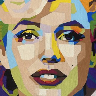 marilyn monroe acrylic painting in pop art