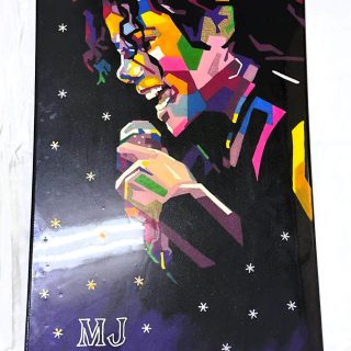 pop art painting of michael jackson with epoxy top coat