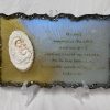 christian resin tableau with bible verse and st. mary statue