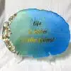 beach tableau with summer quote