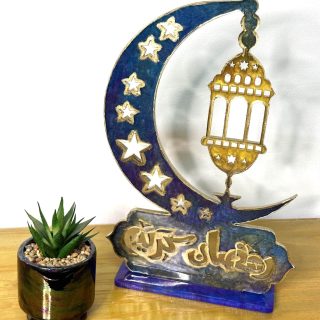 blue purple and gold ramadan decoration