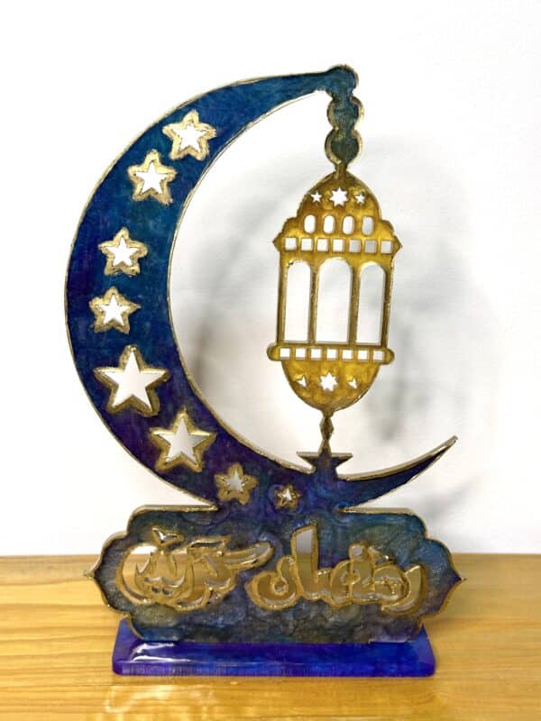 blue purple and gold ramadan decoration