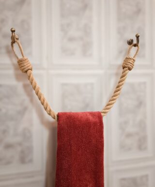 golden rope towel holder