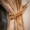 Curtain tie back, natural jute