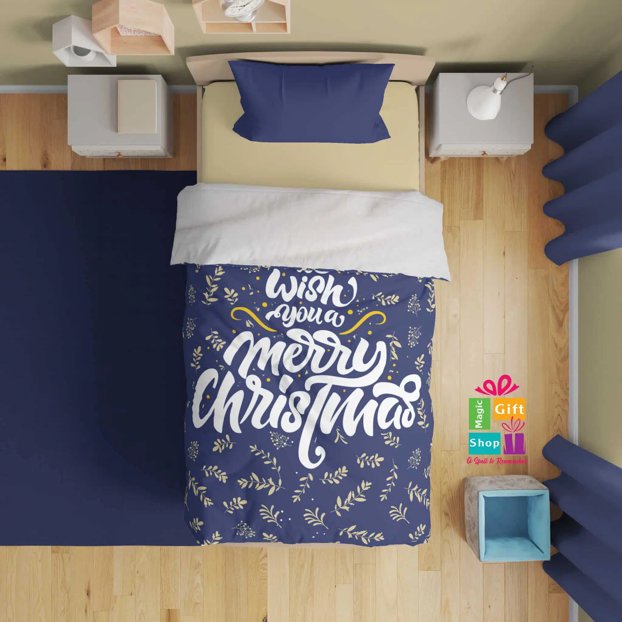 Merry Christmas Navy blanket 1 Merry Christmas Navy blanket