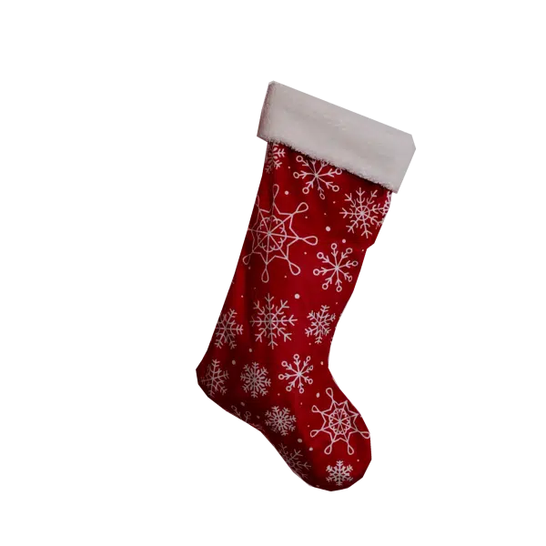 Snow Flake Stocking with Fur