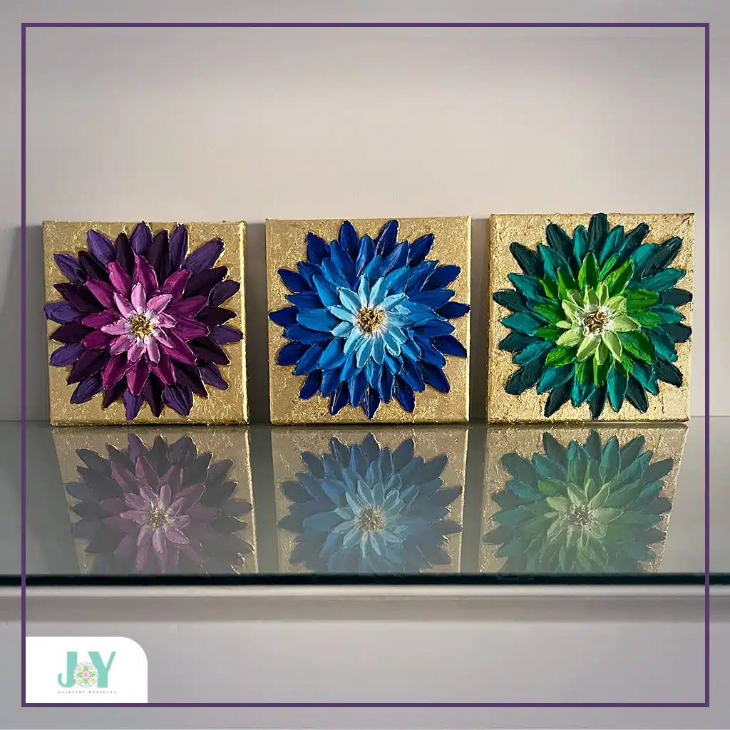 Texture Art Flowers set 8 Mock Up 1 2