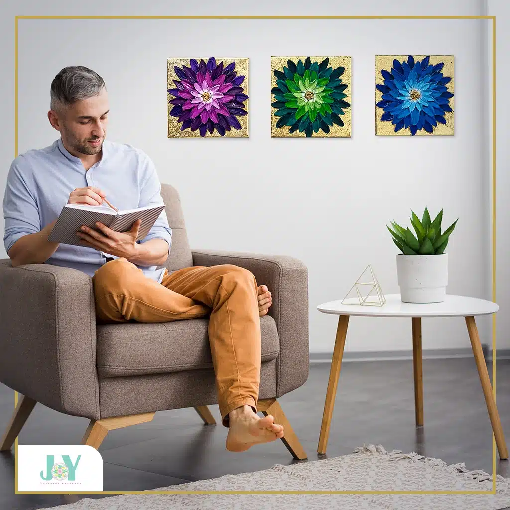 Texture Art Flowers set 2 Mock Up 7