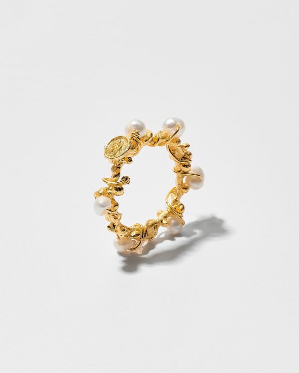 Organic Ring With Pearls SZR241.4