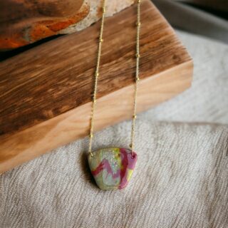necklace, polymer clay