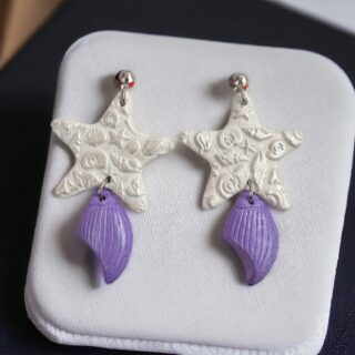 earrings, handmade, polymer clay