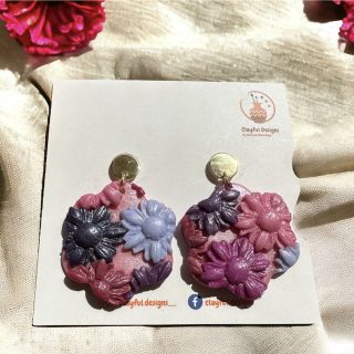 earrings, handmade, polymer clay