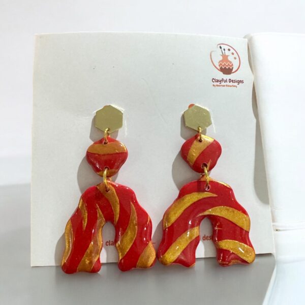 polymer clay, handmade, earrings