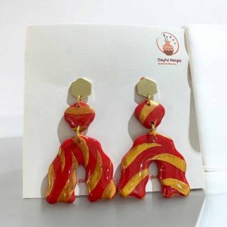 polymer clay, handmade, earrings