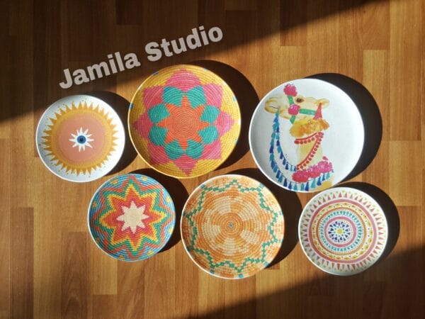 Summer colorful camel (wall plates)