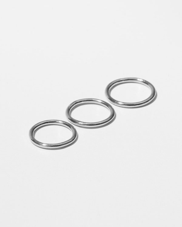 Plain Platinum Stacking Rings SZR255.4