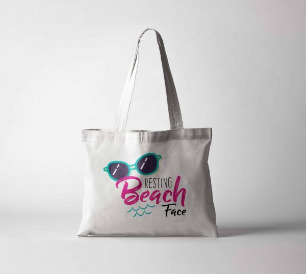 Canvas Tote Bag | Resting Beach Face