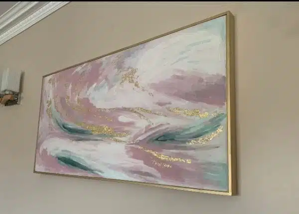 Beautiful painting with gold leafs