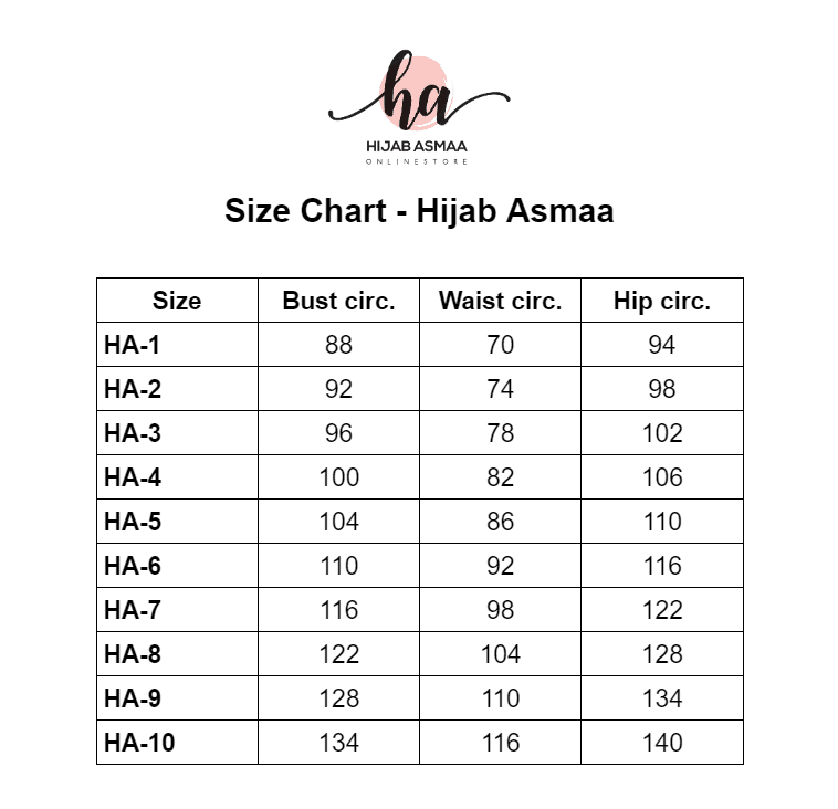 Size Chart HA
