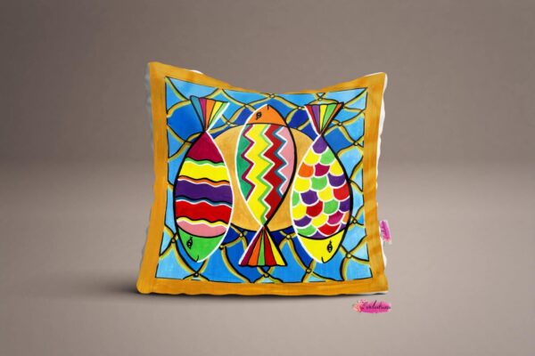 Square Pillow السمك scaled