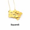 SQUARES NECKLACE GOLD PLATED
