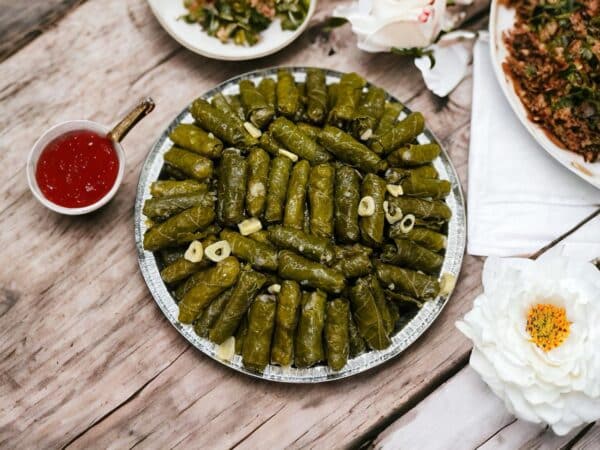 Stufed vine leaves with meat