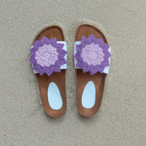 SummerCorkSandals Violet with Lavender