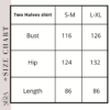 Two Haves Shirt Size Chart