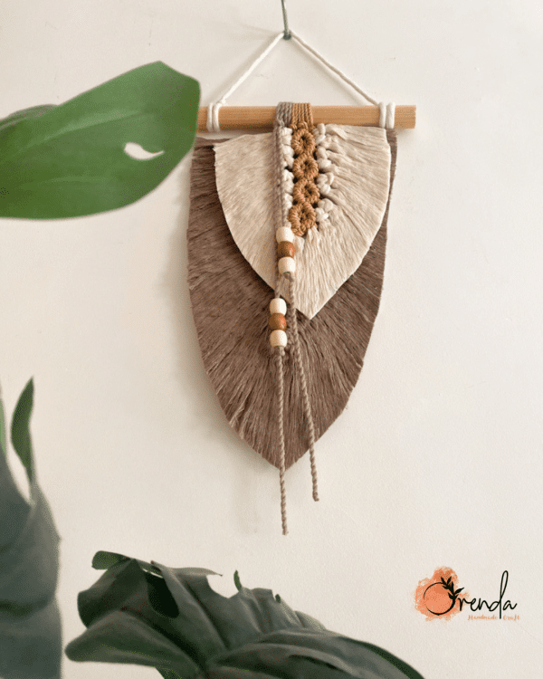 Small Macrame of 2 leaves