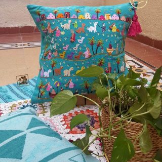 turquoise falahy cushion