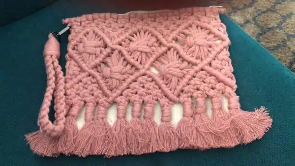 macramé clutch