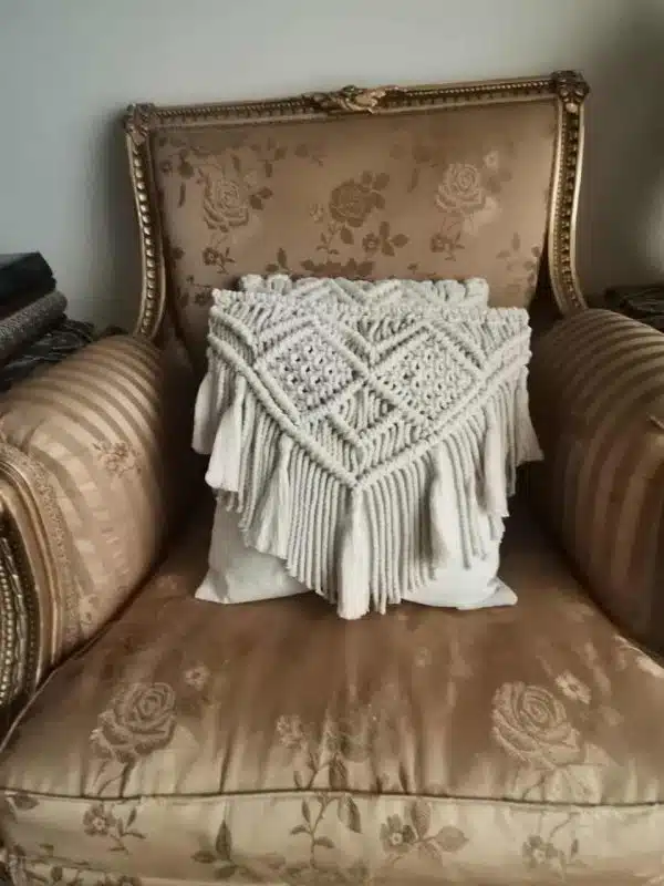 macrame cushion cover
