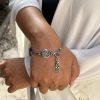 سعاده Silver bracelet with dangling pendants