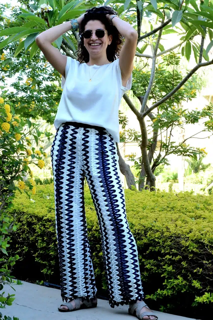 White x Black Striped Pants 1 White x Black Striped Pants