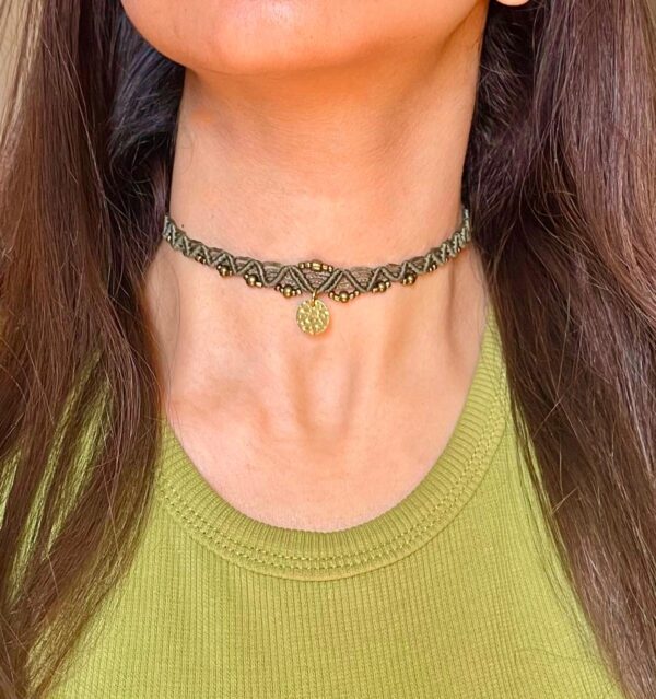 Olive Brass Choker