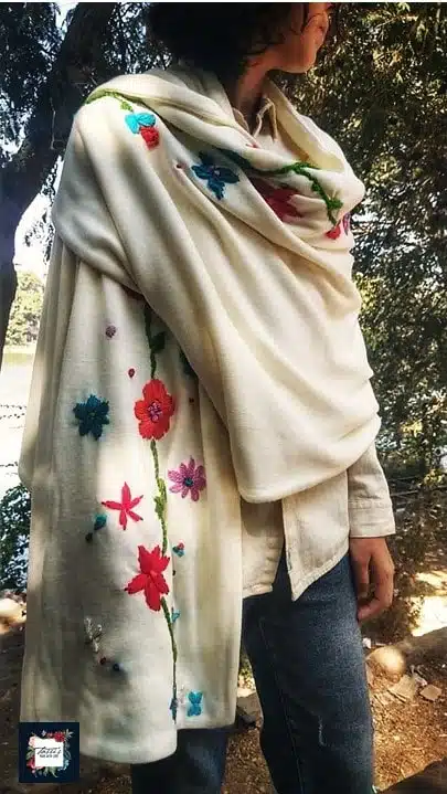 Off White Bohemian Shawl 2 White3