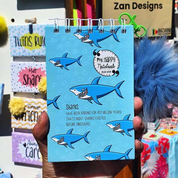 Zan Design My Happy Notebook A6 Sharks