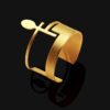 ankh bracelet matt gold plated 18ksmall scaled