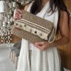 Burlap clutch