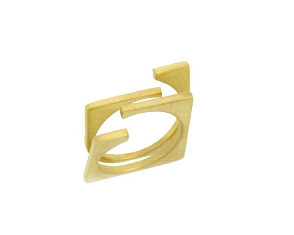 gold plated brass minimal ring