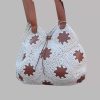 Tote leather x crochet