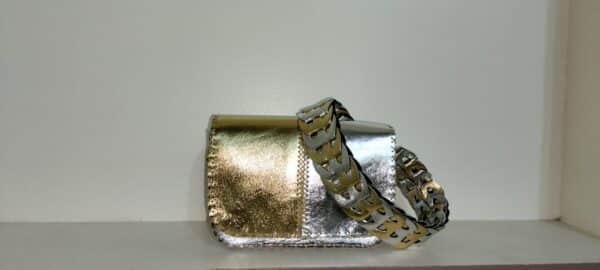 Silver&Gold Genuine Leather cross bag