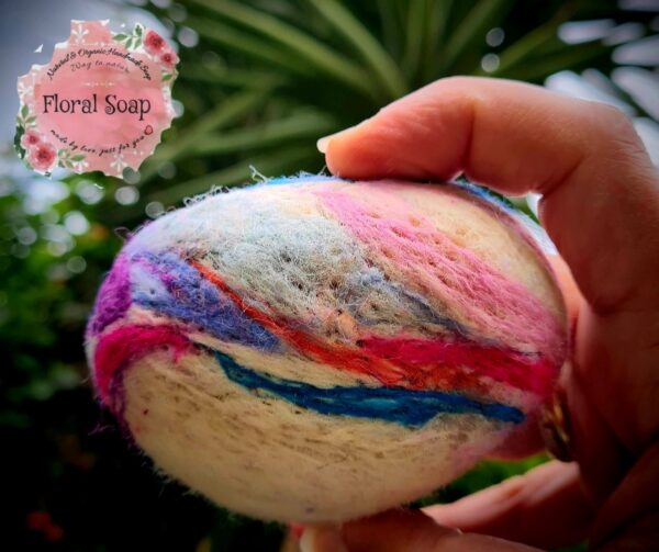 oval felted soap