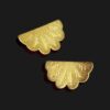 egyptian fan earrings matt gold plated 18k scaled