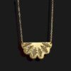 egyptian fan necklace shiny gold plated 18k scaled