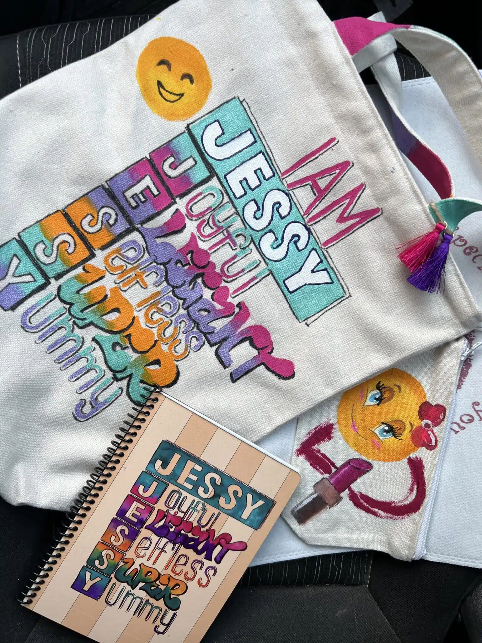 Name style totebag + notebook 1 Name style totebag + notebook