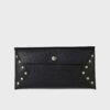 leather wallet BLACK FRONT