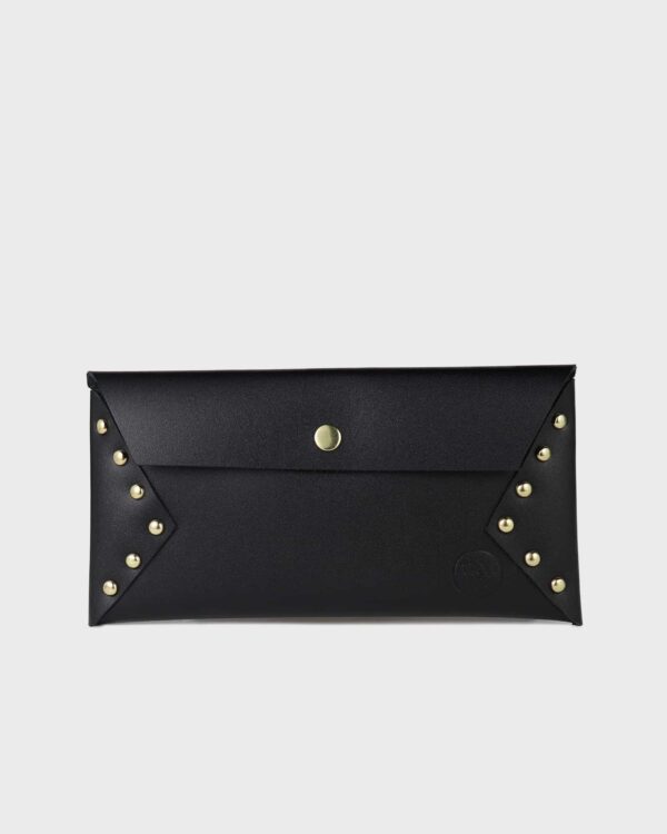 leather wallet BLACK FRONT