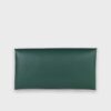 leather wallet green back